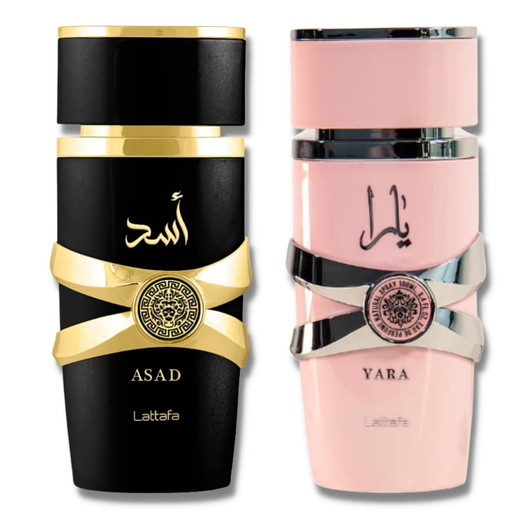 DUO PERFUMES ARABES EL Y ELLA ASAD + YARA